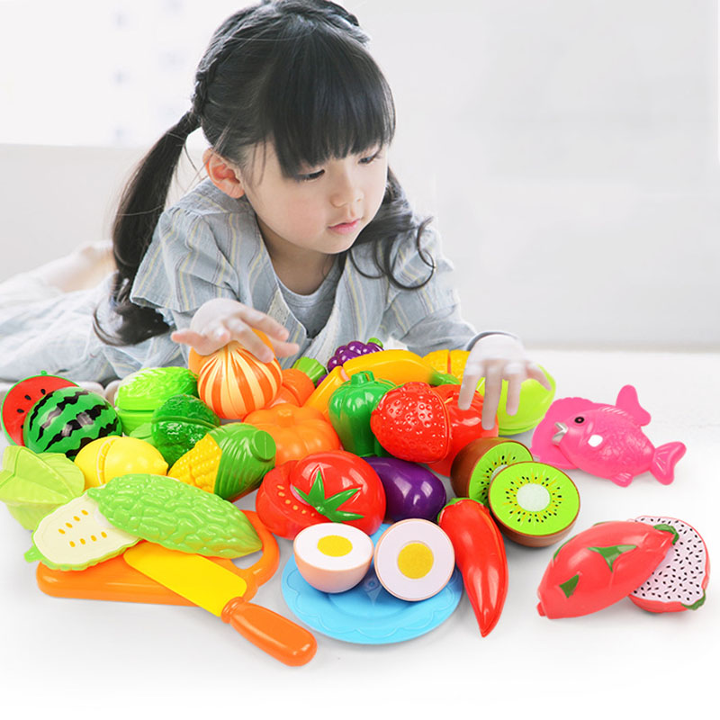Kitchen Appliances For Kids - 子供用フルーツと野菜のカットおもちゃセット、ごっこ遊び用キッチンおもちゃ、モンテッソーリ教育玩具、女の子と男の子向け