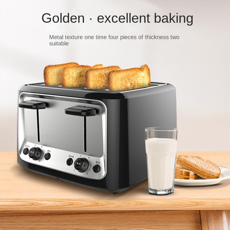 Toaster 4 Slice - 朝食用多機能トースター,全自動オーブン,朝食用,4スライス