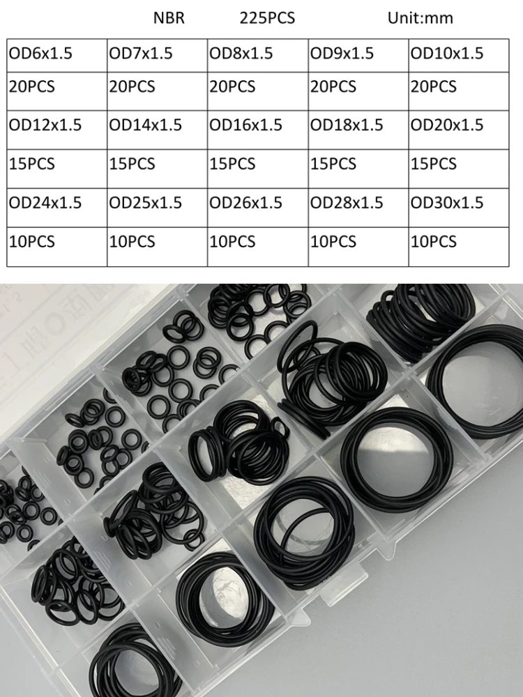 Kitchen Appliances Repair - CS 1.5mm ブラック NBR O リングキット