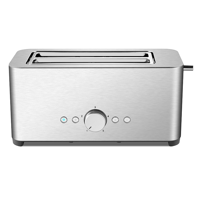 Toaster 4 Slice - 電動自動ポップアップ式ステンレス製4枚焼きトースター 家庭用/ホテル用 朝食メーカー サンドイッチメーカー