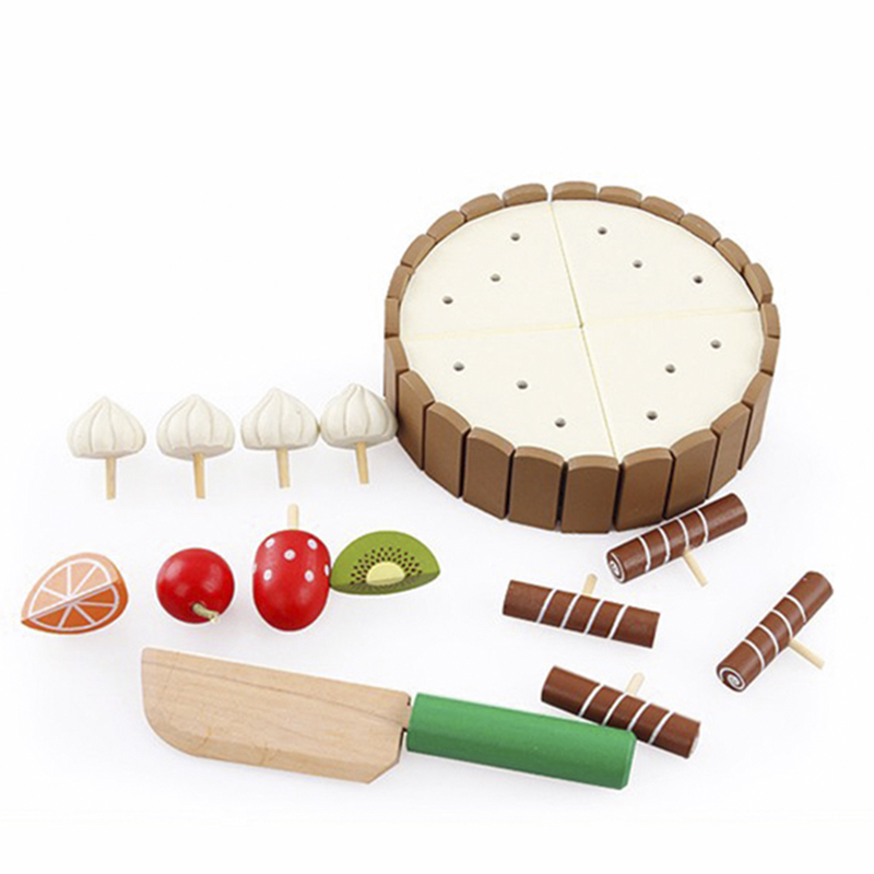 木製子供キッチンおもちゃふりおもちゃカットケーキ遊び食品子供 - Kitchen Appliances For Kids のレビューと価格