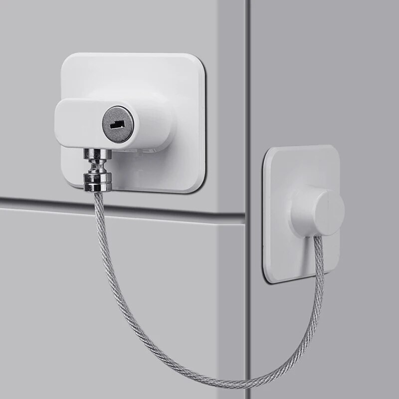 1 個の冷蔵庫キャビネットロック子供用キー付き自己粘着ベビー - Kitchen Appliances For Kids のレビューと価格