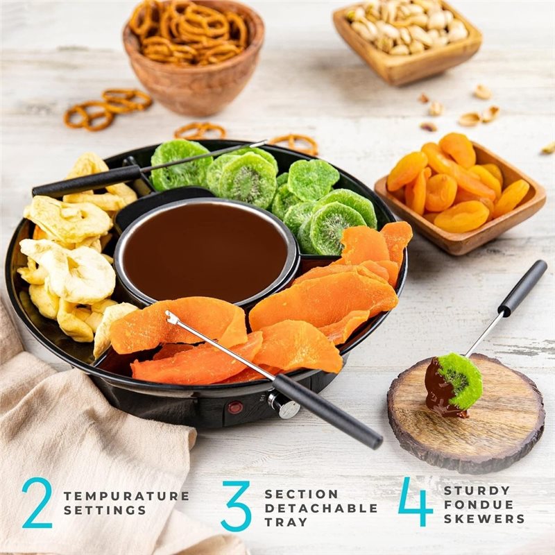 電気フォンデュポットセット 温度調節機能付き 取り外し可能な - Fondue Set Electric のレビューと価格