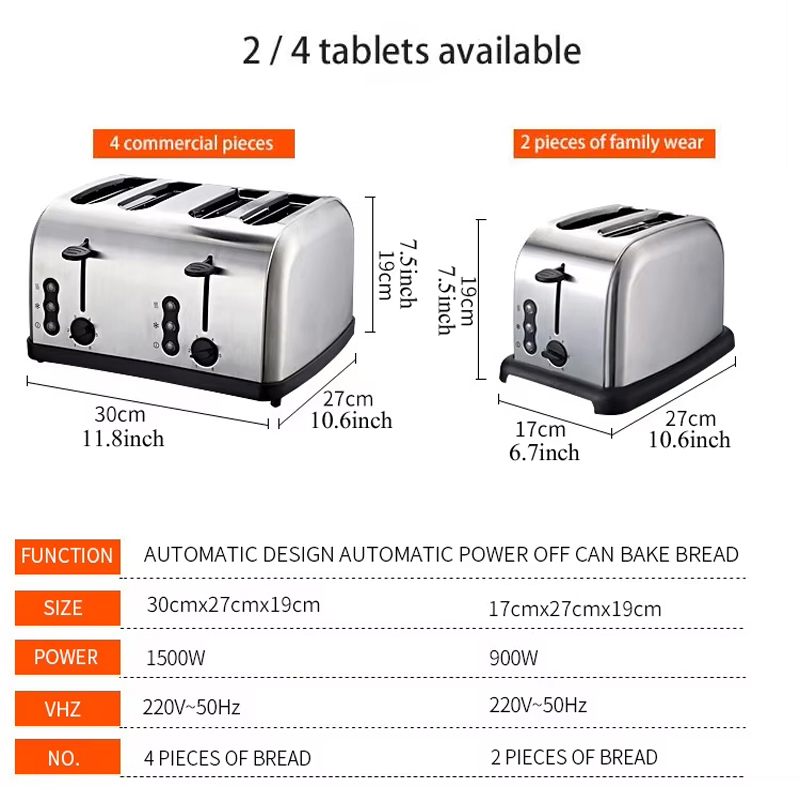 4枚焼き家庭用電気トースター、幅広スロット、可変電子制御、ス - Toaster 4 Slice のレビューと価格