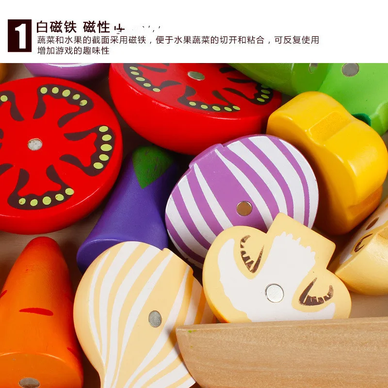 DIY かわいい木製切断果物野菜ごっこ遊びおもちゃセットキッ - Kitchen Appliances For Kids のレビューと価格